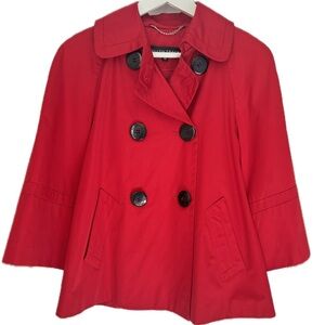 ELLEN TRACY | WOMEN’S COAT & JACKET | SHORT | LARGE BUTTONS | RED | EXTRA SMALL